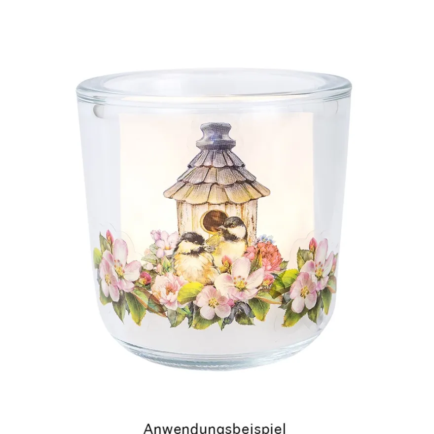Transparent-Stickerbogen, Gartengrüße, verschiedene Designs, 10cm x 30cm, 10 Bogen