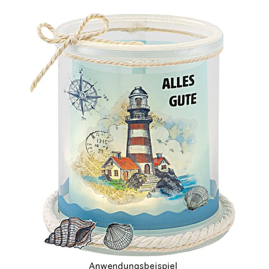 Transparent-Stickerbogen, Nostalgie, 10cm x 30cm, 10 Bogen