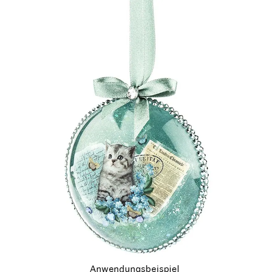 Transparent-Stickerbogen, Nostalgie, 10cm x 30cm, 10 Bogen