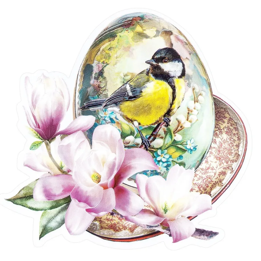 Transparent-Stickerbogen, Ostergrüße, verschiedene Designs, 10cm x 30cm, 10 Bogen