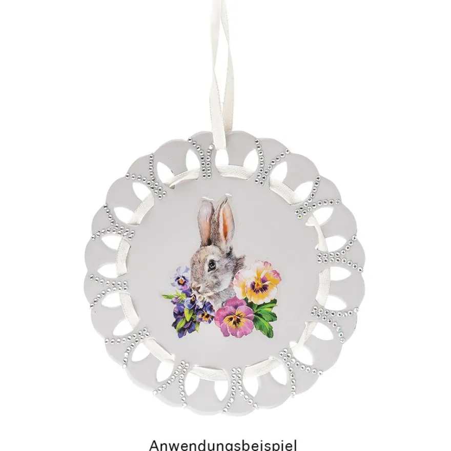 Transparent-Stickerbogen, Ostergrüße 2, verschiedene Designs, 10cm x 30cm, 10 Bogen