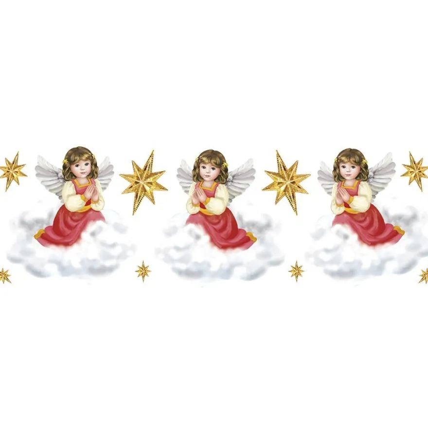 Transparent-Stickerbogen, Schutzengelchen, 10cm x 30cm, 10 Bogen