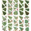 Transparent-Stickerbogen, Tannenbäume, 10cm x 30cm, 10 Bogen