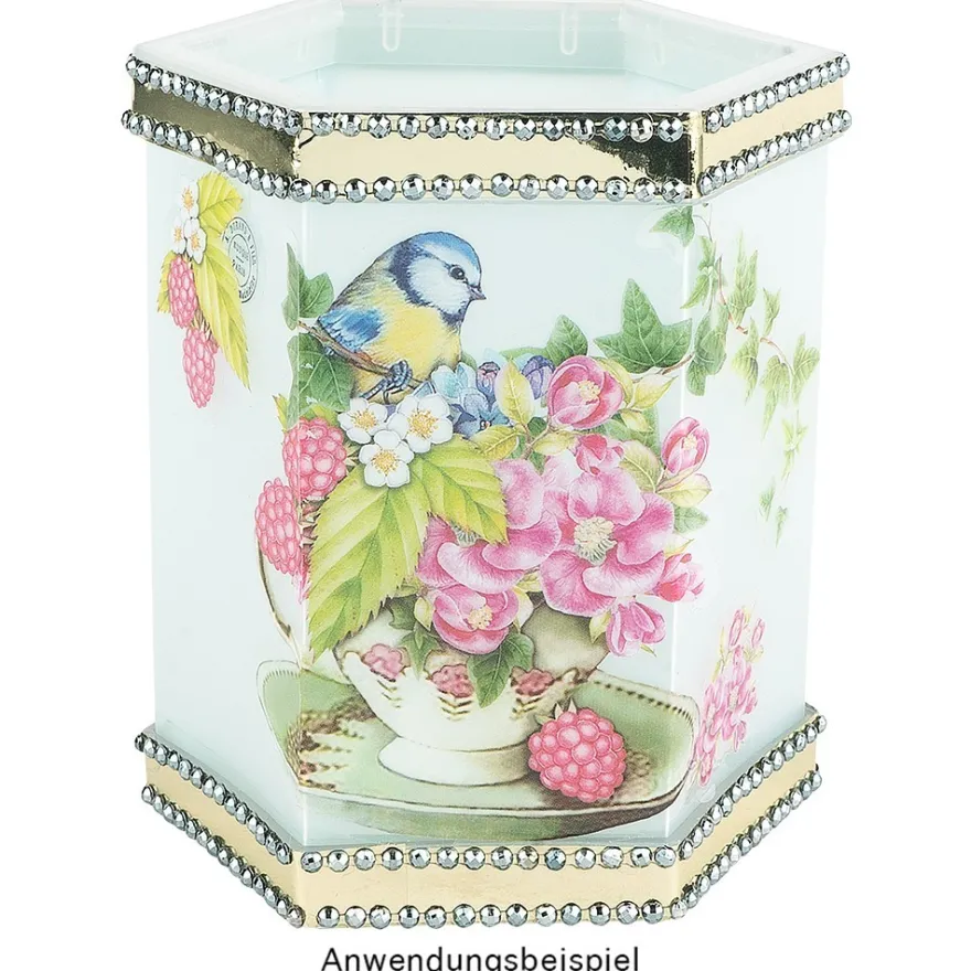 Transparent-Stickerbogen, Vintage Vögel & Schmetterlinge, versch. Designs, 10cm x 30cm, 10 Bogen