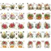 Transparent-Stickerbogen, Weihnachtliche Floristik, 10cm x 30cm, 10 Bogen