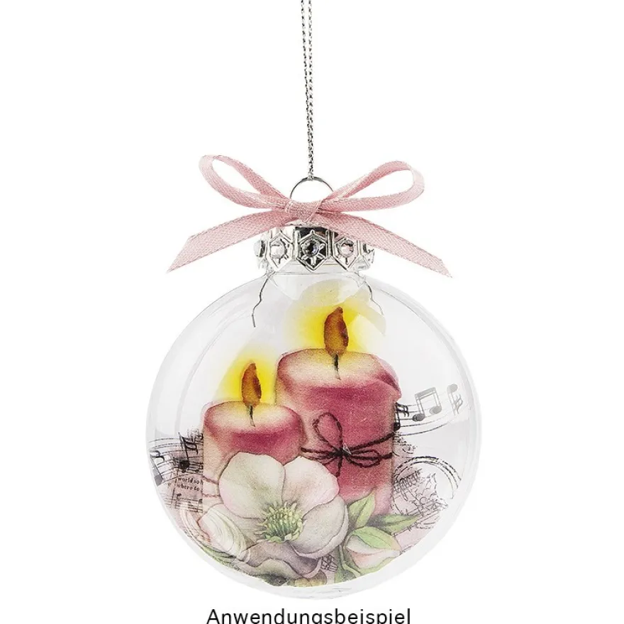 Transparent-Stickerbogen, Weihnachtliche Floristik, 10cm x 30cm, 10 Bogen