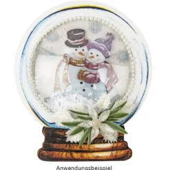 Transparent-Stickerbogen, Wichtel, Schneemänner & Winterkinder, versch. Designs, 10cmx30cm, 10 Bogen