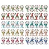 Transparent-Stickerbogen, Winter-Wichtel, verschiedene Designs, 10cm x 30cm, 10 Bogen