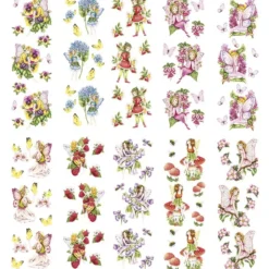 Transparent-Stickerbogen, Zauberhafte Elfen, verschiedene Designs, 10cm x 30cm, 10 Bogen