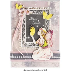 Transparent-Stickerbogen, Zauberhafte Elfen, verschiedene Designs, 10cm x 30cm, 10 Bogen