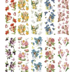 Transparent-Stickerbogen, Zauberhafte Elfen 2, verschiedene Designs, 10cm x 30cm, 10 Bogen