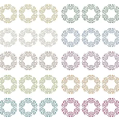 Transparent-Stickerbogen, Zierdeckchen, verschiedene Designs, 10cm x 30cm, 10 Bogen