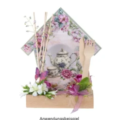 Transparent-Sticker, Garten- und Dorfidylle, verschiedene Designs, 10cm x 30cm, 10 Bogen