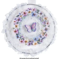Transparent-Sticker, Schmetterlinge, versch. Designs, mit Glitzerveredelung, 10cm x 30cm, 10 Bogen