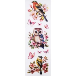 Transparent-Sticker, Vögel, verschiedene Designs, 10cm x 30cm, 10 Bogen