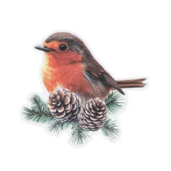 Transparent-Sticker, Winter-Floristik, verschiedene Designs, 10cm x 30cm, 10 Bogen