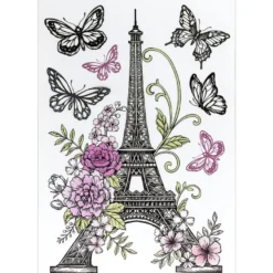 Transparent-Sticker XL, Eiffelturm, 24,5cm x 35cm