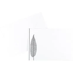Umschläge, Kondolenz, Blatt, B6 (12,5cm x 17,5cm), 120 g/m², weiß mit Druck, 10 Stück