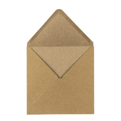Umschläge, Kraftpapier, 15,5cm x 15,5cm, 110 g/m², 100 Stück