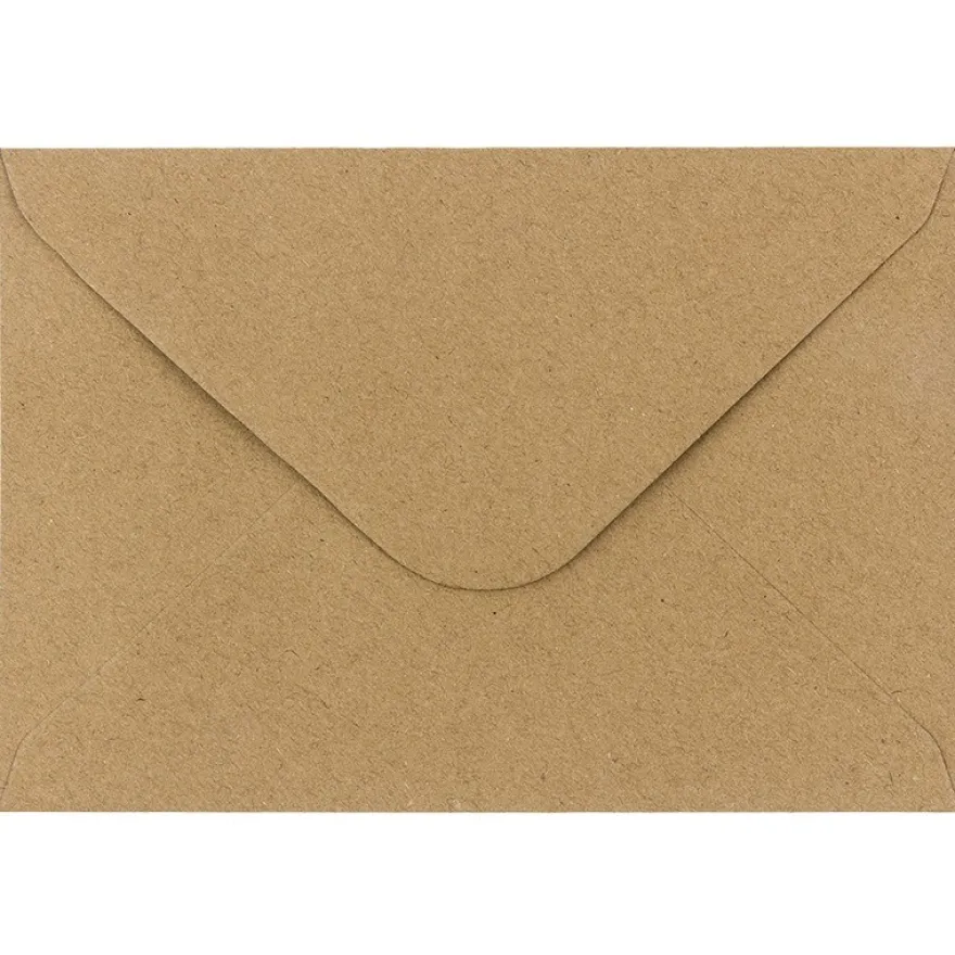 Umschläge, Kraftpapier, 12,5cm x 17,5cm, 110 g/m², 100 Stück