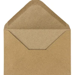 Umschläge, Kraftpapier, 12,5cm x 17,5cm, 110 g/m², 100 Stück