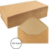 Umschläge, Kraftpapier, DIN lang (11cm x 22cm), 110 g/m², 100 Stück