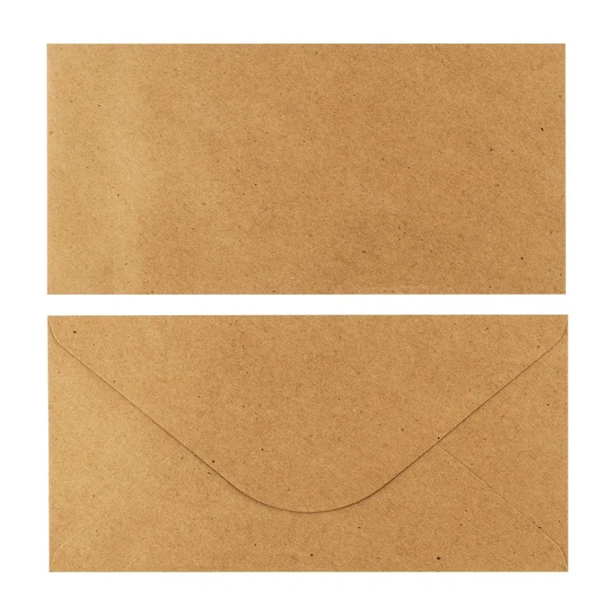 Umschläge, Kraftpapier, DIN lang (11cm x 22cm), 110 g/m², 100 Stück