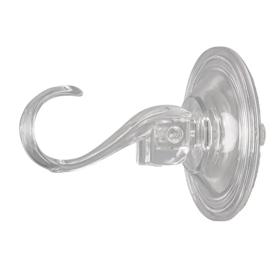 Vakuum-Saugnapf-Haken, 6,8cm x 9,5cm x 3,7cm, Tragkraft 5kg, transparent, 4 Stück