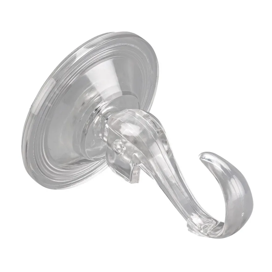 Vakuum-Saugnapf-Haken, 6,8cm x 9,5cm x 3,7cm, Tragkraft 5kg, transparent, 4 Stück