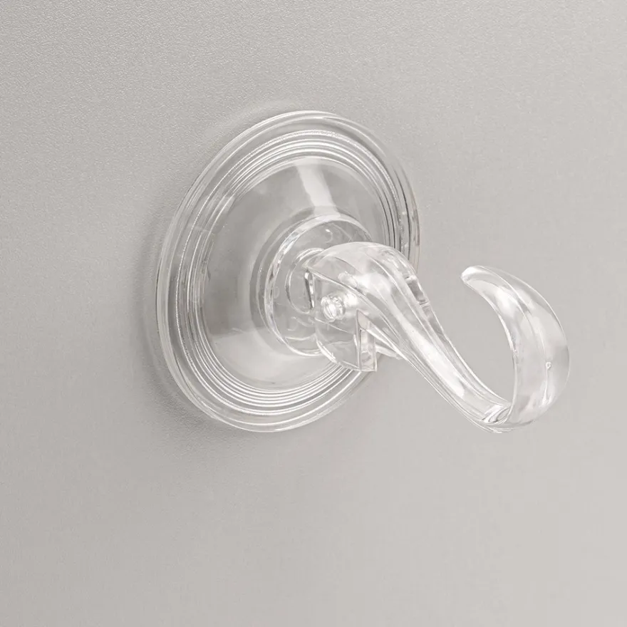 Vakuum-Saugnapf-Haken, 6,8cm x 9,5cm x 3,7cm, Tragkraft 5kg, transparent, 4 Stück