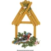 Vögel auf Zweigen, Holz, 8,6cm x 8cm x 0,5cm, weiß, 8 Stück