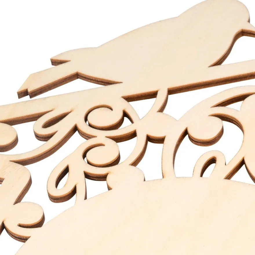 Vogelhäuser aus Holz, 26,5cm x 25,4cm, 4mm stark, mit Juteseil zum Aufhängen, 2 Stück