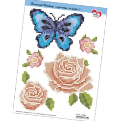 Vorlagen für Diamond Painting: Im Garten, DIN A4, 2 Stück