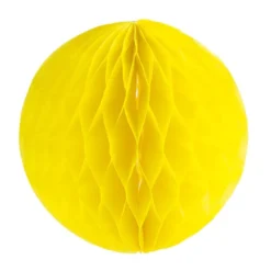 Waben-Kugeln zum Aufhängen, Ø 5,5 cm, 6 Stück, gelb