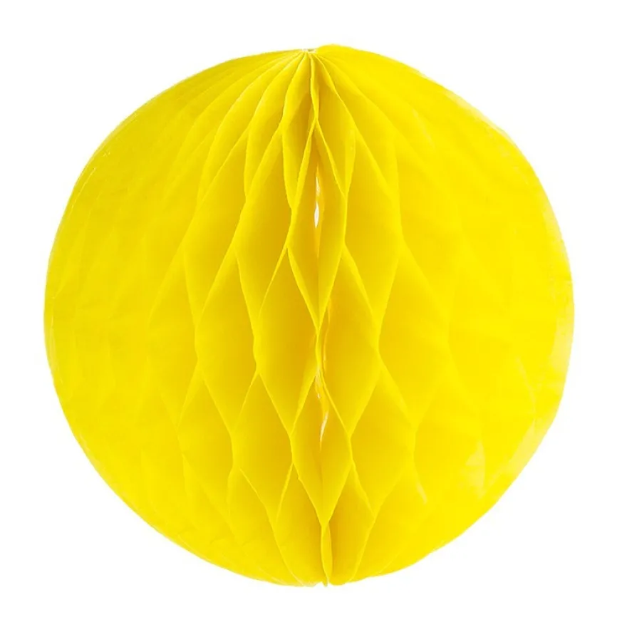 Waben-Kugeln zum Aufhängen, Ø 5,5 cm, 6 Stück, gelb