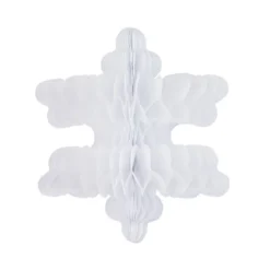 Wabenobjekte "Eiskristall" zum Aufkleben, weiß, 8,5cm x 3,7cm, 5 Stück