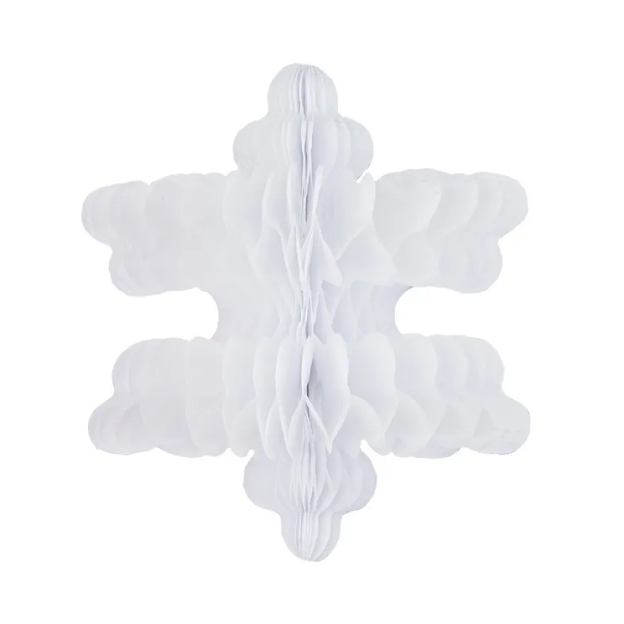 Wabenobjekte "Eiskristall" zum Aufkleben, weiß, 8,5cm x 3,7cm, 5 Stück