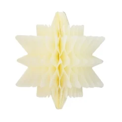 Wabenobjekte "Stern" zum Aufkleben, creme, 8,5cm x 3,7cm, 5 Stück