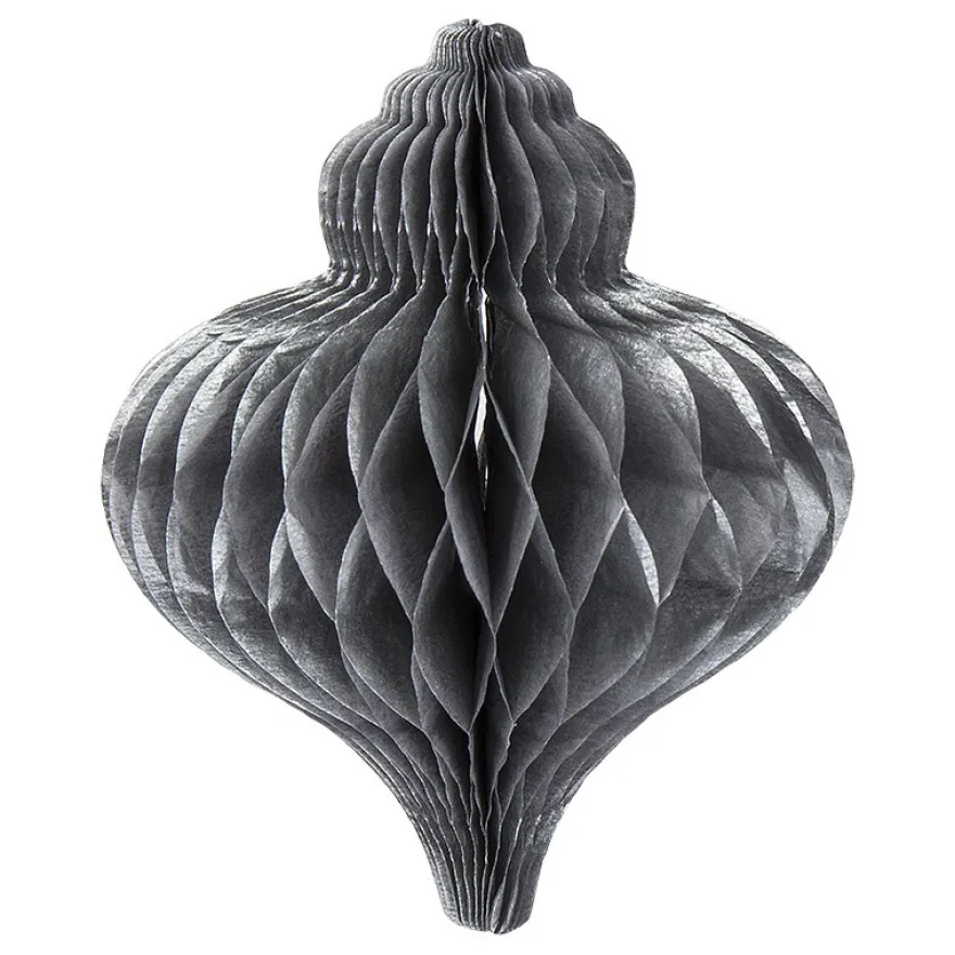 Waben-Zwiebeln zum Aufhängen, 8,5 cm x 7 cm, 6 Stück, altsilber