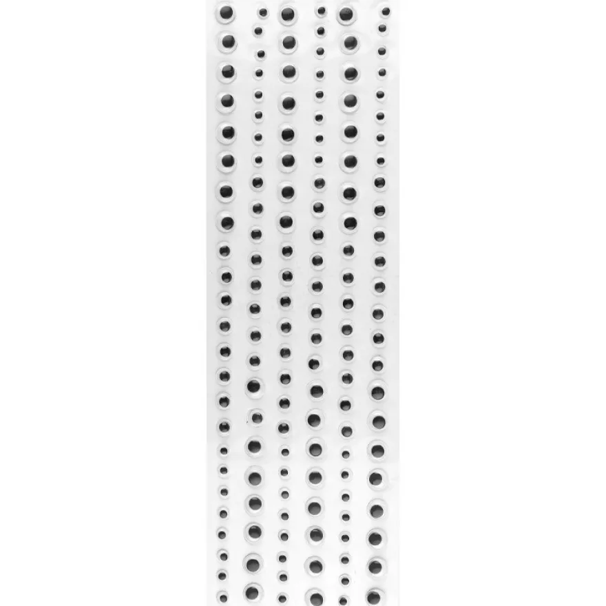 Wackelaugen, selbstklebend, in 3 Größen (6mm, 8mm & 10mm Ø), schwarz, 430 Stück