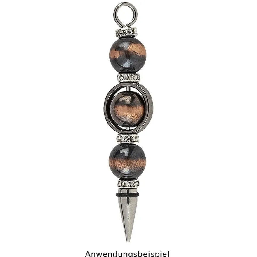 Wechselstäbe, 4cm, 5 Stück, silberfarben