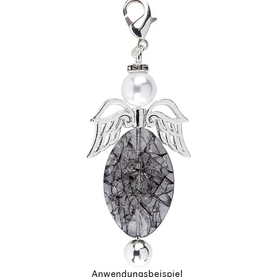 Wechselstäbe, Design 2, 6cm, Spitzenform: Kugel, silber, 5 Stück