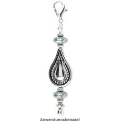 Wechselstäbe, Design 3, 5,7cm, Spitzenform: Kugel, silber, 5 Stück