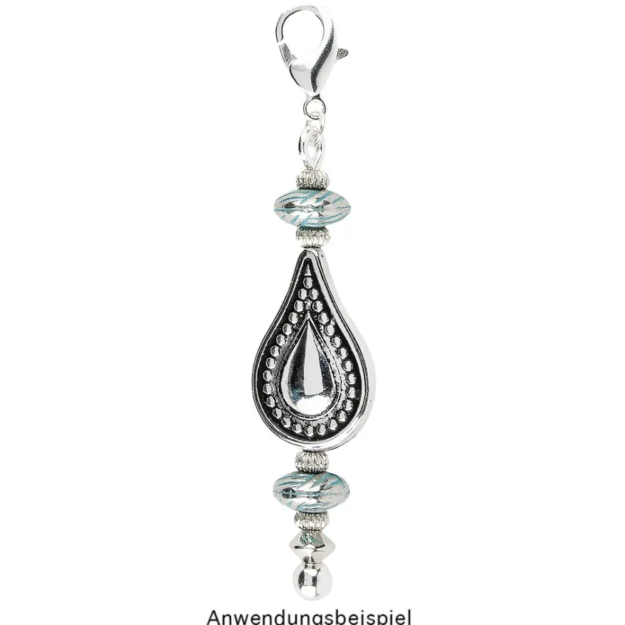 Wechselstäbe, Design 3, 5,7cm, Spitzenform: Kugel, silber, 5 Stück