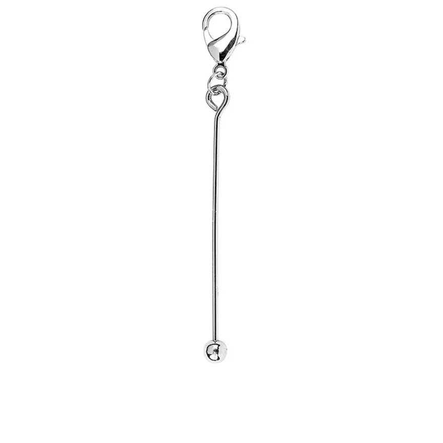 Wechselstäbe, Design 3, 5,7cm, Spitzenform: Kugel, silber, 5 Stück