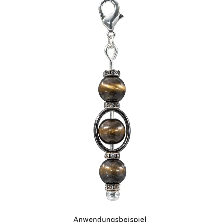 Wechselstäbe, Design 3, 5,7cm, Spitzenform: Kugel, silber, 5 Stück