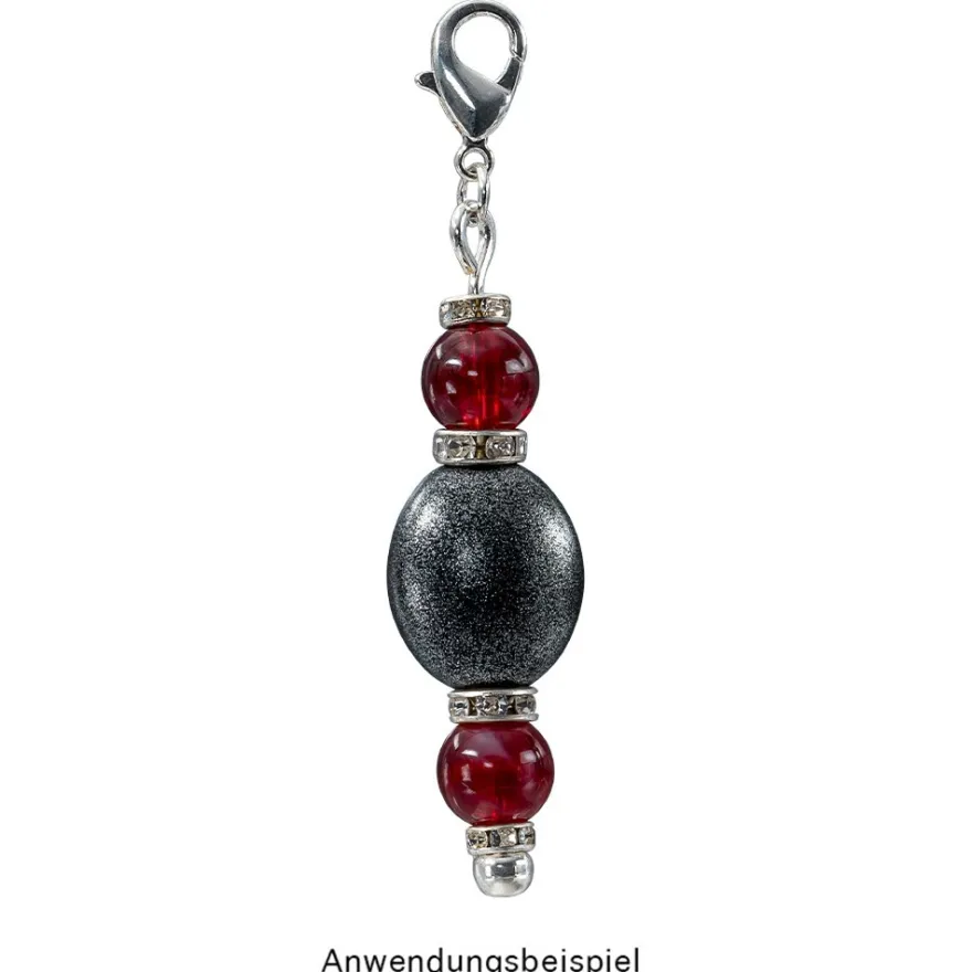 Wechselstäbe, Design 3, 5,7cm, Spitzenform: Kugel, silber, 5 Stück
