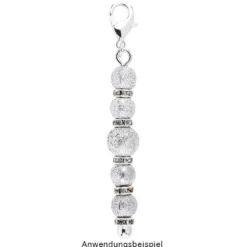 Wechselstäbe, Design 3, 5,7cm, Spitzenform: Kugel, silber, 5 Stück