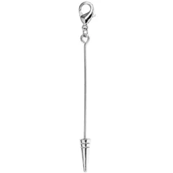 Wechselstäbe, Design 1, 7cm, Spitzenform: Kegel, silber, 5 Stück