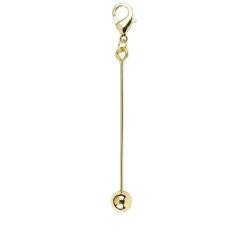 Wechselstäbe, Design 2, 6cm, Spitzenform: Kugel, hellgold, 5 Stück
